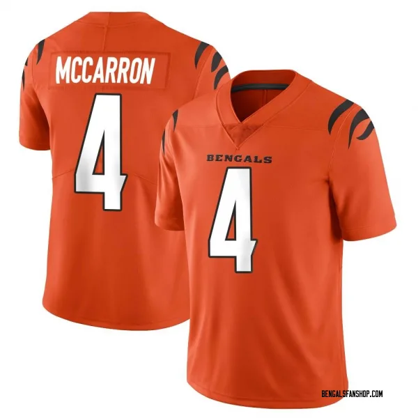 Men's AJ McCarron Cincinnati Bengals Limited Orange Vapor Untouchable Jersey