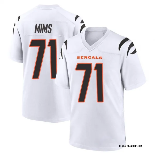 Men's Amarius Mims Cincinnati Bengals Game White Jersey