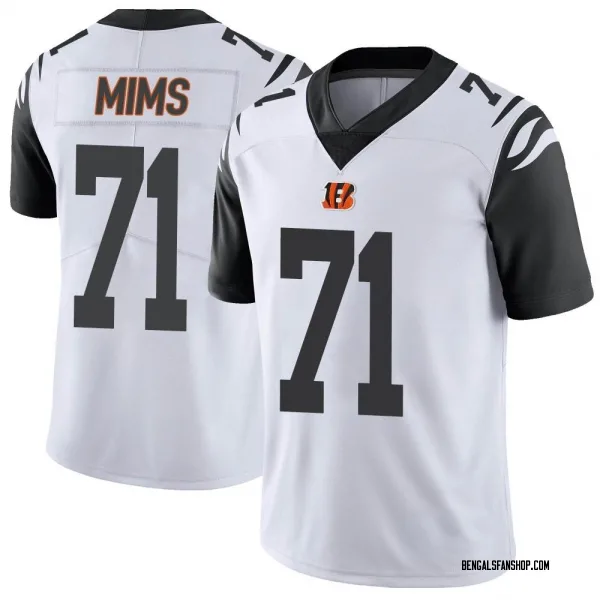Men's Amarius Mims Cincinnati Bengals Limited White Color Rush Vapor Untouchable Jersey