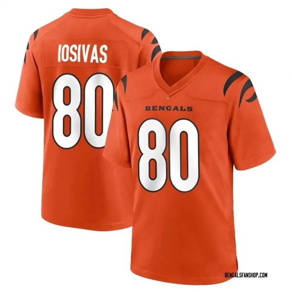 Men's Andrei Iosivas Cincinnati Bengals Game Orange Jersey