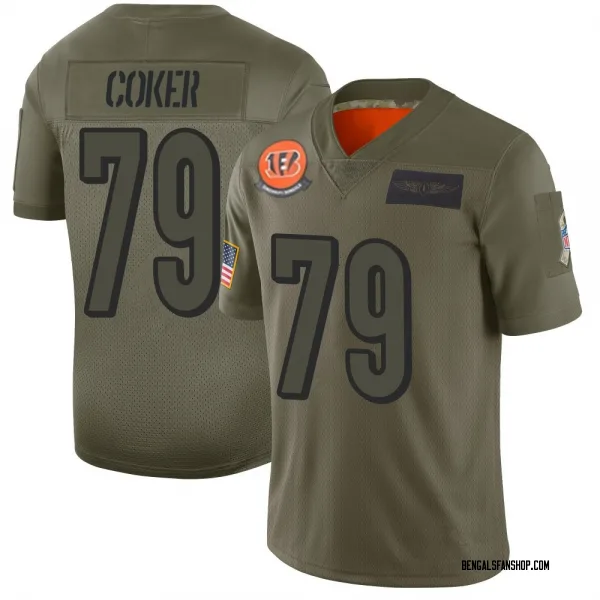 Men's Andrew Coker Cincinnati Bengals Limited Camo 2019 Salute to Service Jersey
