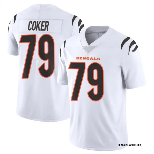 Men's Andrew Coker Cincinnati Bengals Limited White Vapor Untouchable Jersey