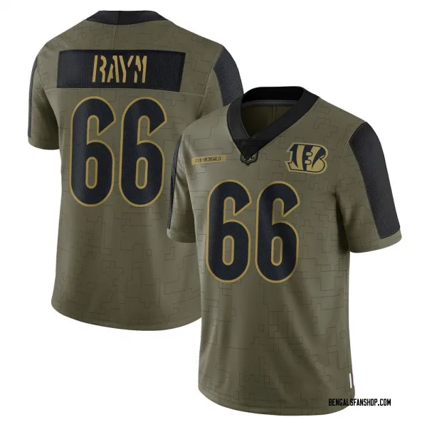 Men's Andrew Raym Cincinnati Bengals Limited Olive 2021 Salute To Service Jersey