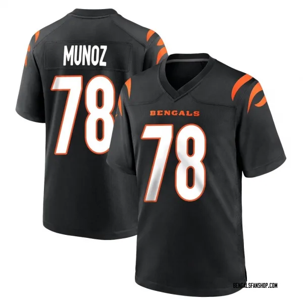 Men's Anthony Munoz Cincinnati Bengals Game Black Team Color Jersey
