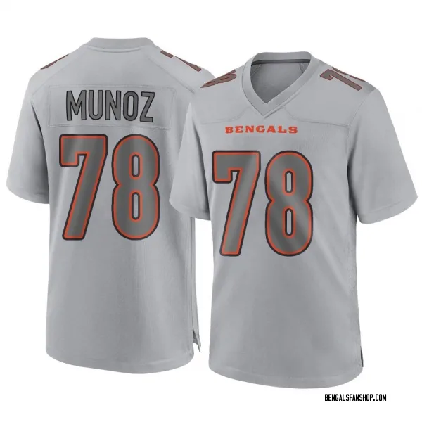 Men's Anthony Munoz Cincinnati Bengals Game Gray Atmosphere Fashion Jersey