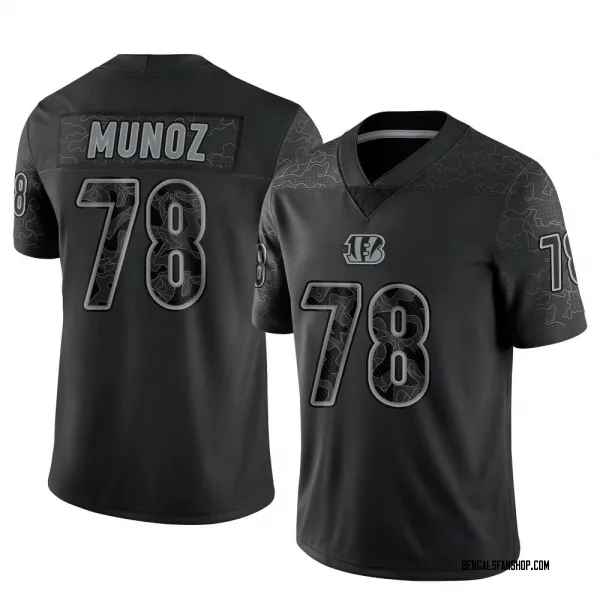 Men's Anthony Munoz Cincinnati Bengals Limited Black Reflective Jersey