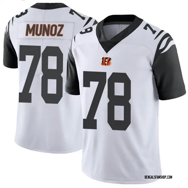 Men's Anthony Munoz Cincinnati Bengals Limited White Color Rush Vapor Untouchable Jersey