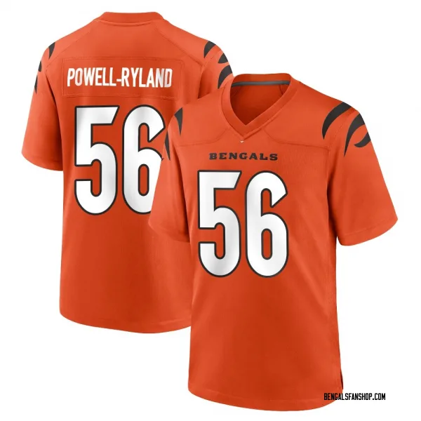 Men's Antwaun Powell-Ryland Cincinnati Bengals Game Orange Jersey
