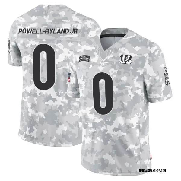 Men's Antwaun Powell-Ryland Jr. Cincinnati Bengals Limited Arctic Camo 2024 Salute to Service Jersey