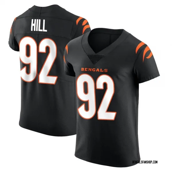 Men's B.J. Hill Cincinnati Bengals Elite Black Team Color Vapor Untouchable Jersey