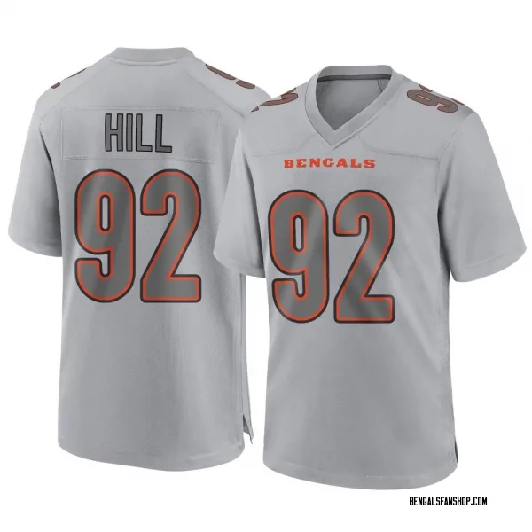 Men's B.J. Hill Cincinnati Bengals Game Gray Atmosphere Fashion Jersey