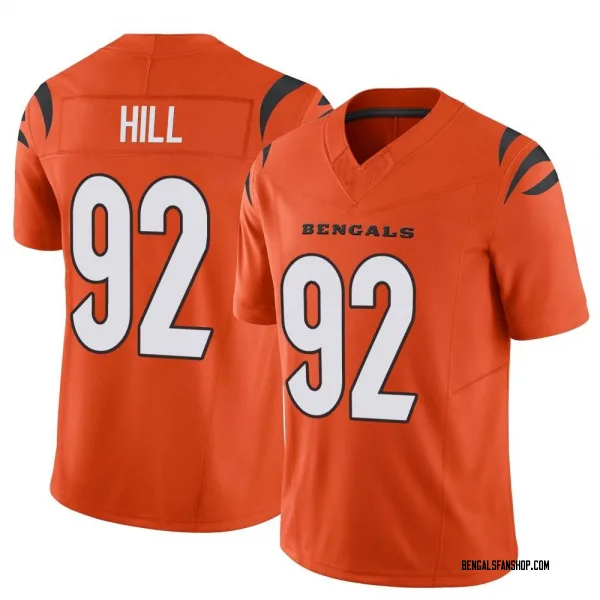 Men's B.J. Hill Cincinnati Bengals Limited Orange Vapor F.U.S.E. Jersey