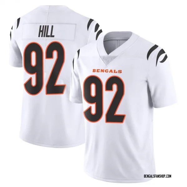 Men's B.J. Hill Cincinnati Bengals Limited White Vapor Untouchable Jersey