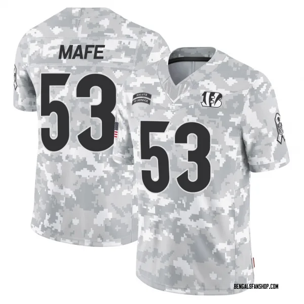 Men's Boye Mafe Cincinnati Bengals Limited Arctic Camo 2024 Salute to Service Jersey