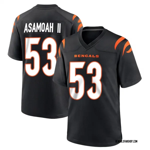 Men's Brian Asamoah II Cincinnati Bengals Game Black Team Color Jersey
