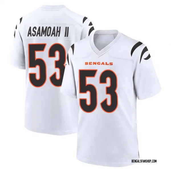 Men's Brian Asamoah II Cincinnati Bengals Game White Jersey