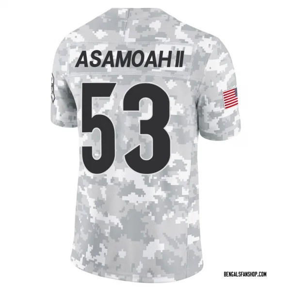 Men's Brian Asamoah II Cincinnati Bengals Limited Arctic Camo 2024 Salute to Service Jersey