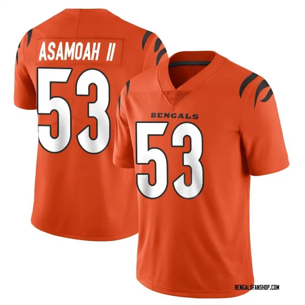 Men's Brian Asamoah II Cincinnati Bengals Limited Orange Vapor Untouchable Jersey