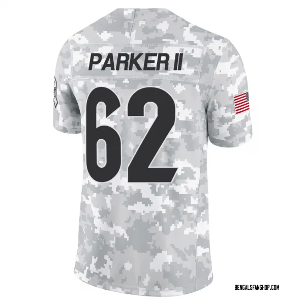 Men's Brian Parker II Cincinnati Bengals Limited Arctic Camo 2024 Salute to Service Jersey