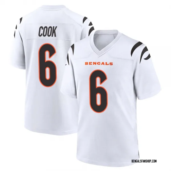 Men's Bryan Cook Cincinnati Bengals Game White Jersey