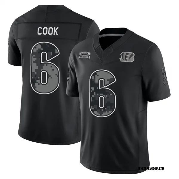 Men's Bryan Cook Cincinnati Bengals Limited Black 2026 Salute to Service Stitched Jersey