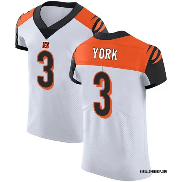 Men's Cade York Cincinnati Bengals Elite White Vapor Untouchable Jersey