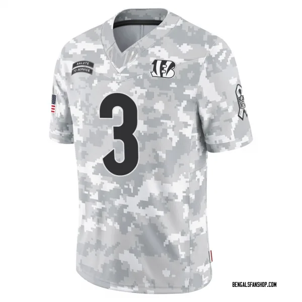 Men's Cade York Cincinnati Bengals Limited Arctic Camo 2024 Salute to Service Jersey