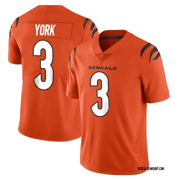 Men's Cade York Cincinnati Bengals Limited Orange Vapor Untouchable Jersey