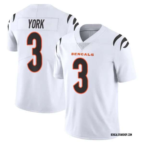 Men's Cade York Cincinnati Bengals Limited White Vapor Untouchable Jersey