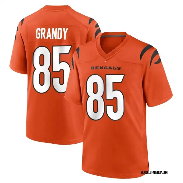 Men's Cam Grandy Cincinnati Bengals Game Orange Jersey