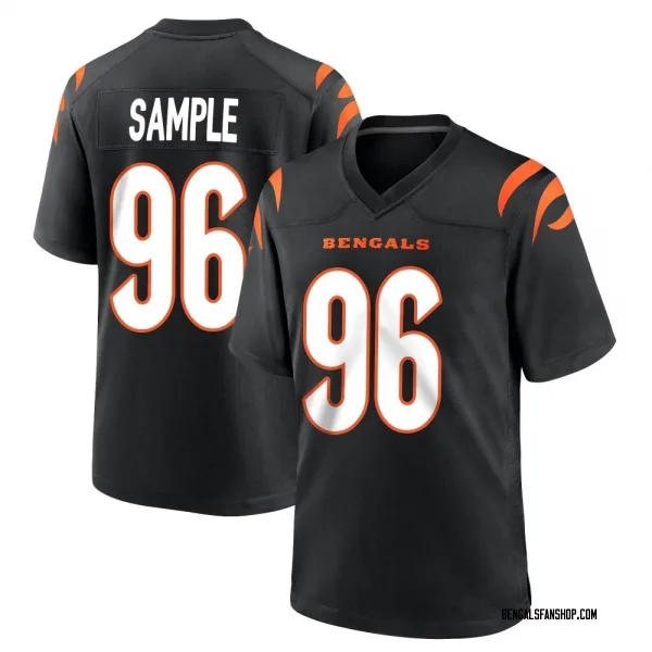 Men's Cam Sample Cincinnati Bengals Game Black Team Color Jersey
