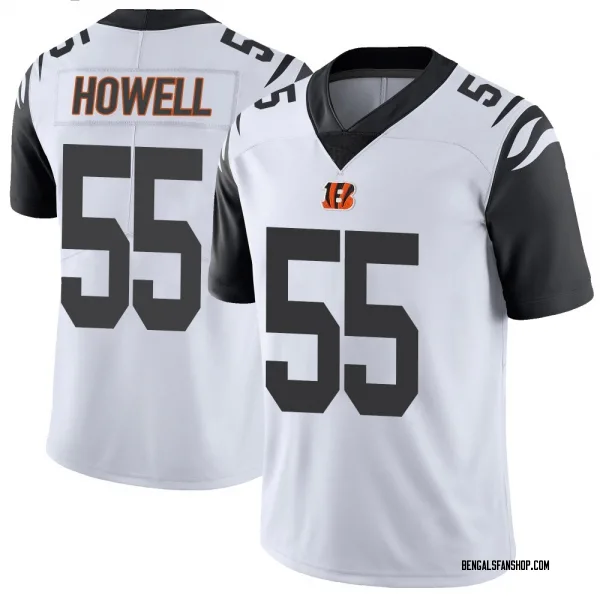 Men's Cashius Howell Cincinnati Bengals Limited White Color Rush Vapor Untouchable Jersey