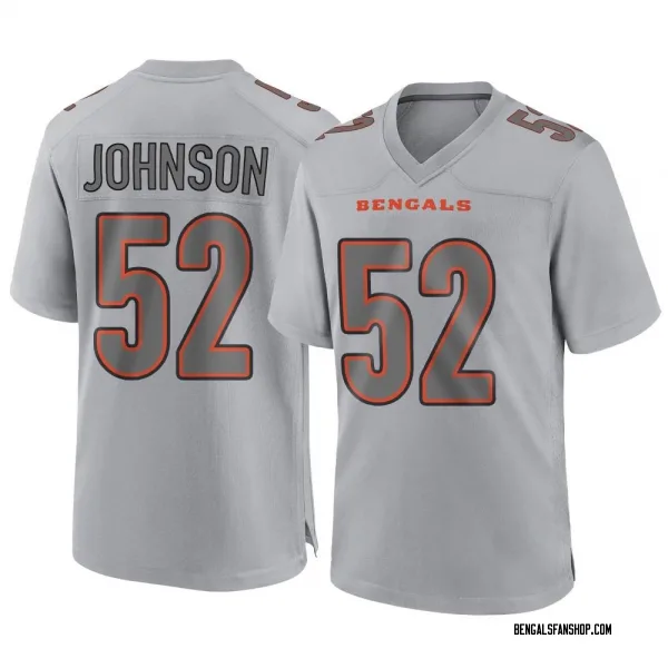 Men's Cedric Johnson Cincinnati Bengals Game Gray Atmosphere Fashion Jersey