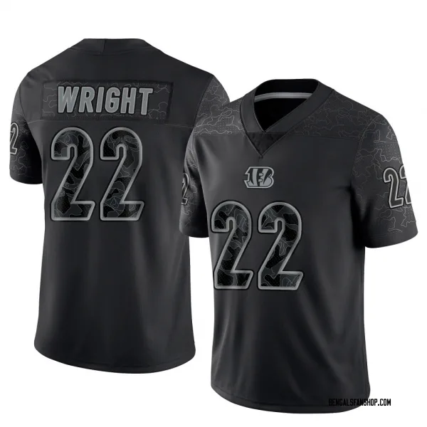 Men's Ceyair Wright Cincinnati Bengals Limited Black Reflective Jersey