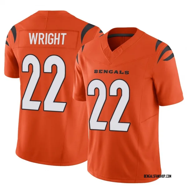 Men's Ceyair Wright Cincinnati Bengals Limited Orange Vapor F.U.S.E. Jersey