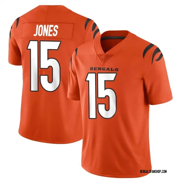 Men's Charlie Jones Cincinnati Bengals Limited Orange Vapor Untouchable Jersey