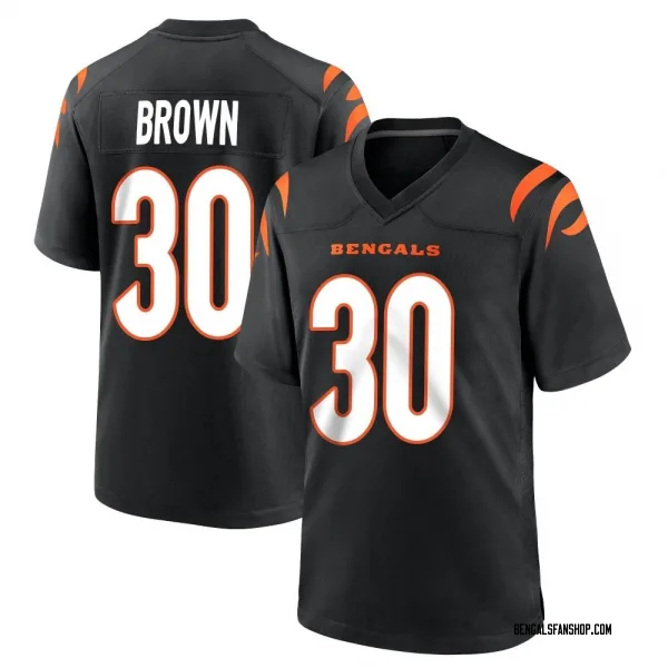 Men's Chase Brown Cincinnati Bengals Game Black Team Color Jersey