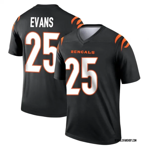 Men's Chris Evans Cincinnati Bengals Legend Black Jersey