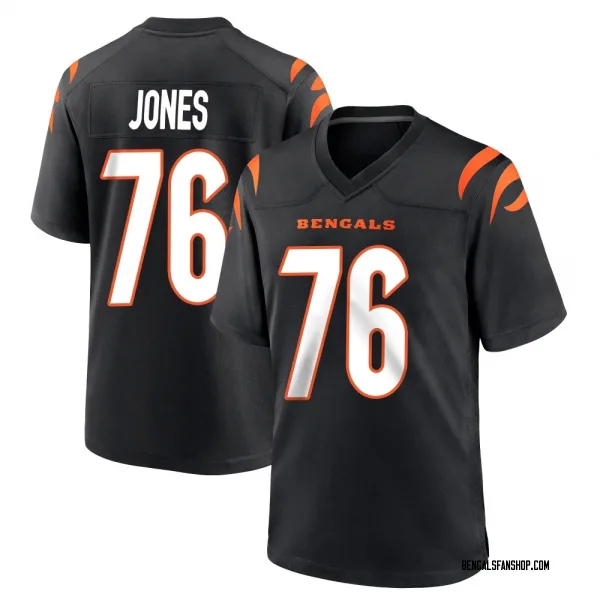 Men's Christian Jones Cincinnati Bengals Game Black Team Color Jersey