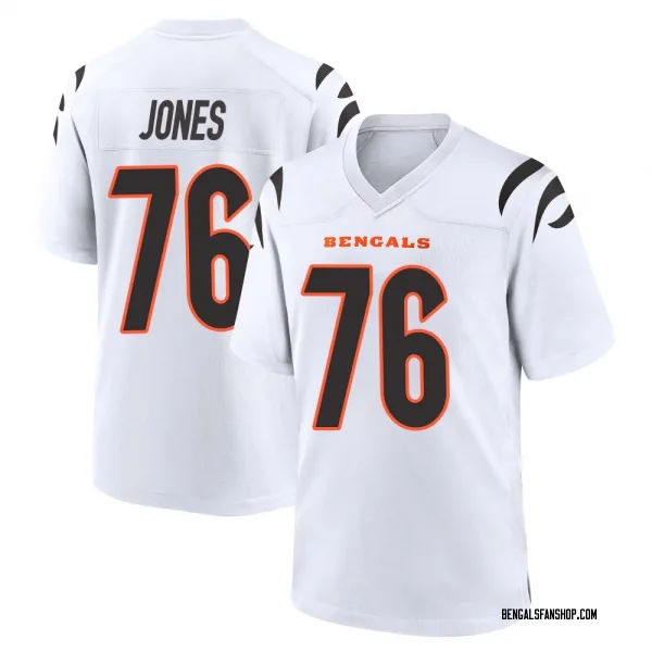 Men's Christian Jones Cincinnati Bengals Game White Jersey