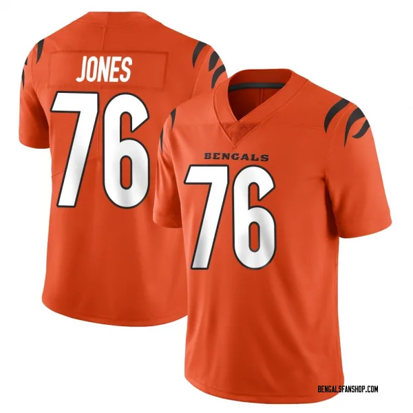 Men's Christian Jones Cincinnati Bengals Limited Orange Vapor Untouchable Jersey
