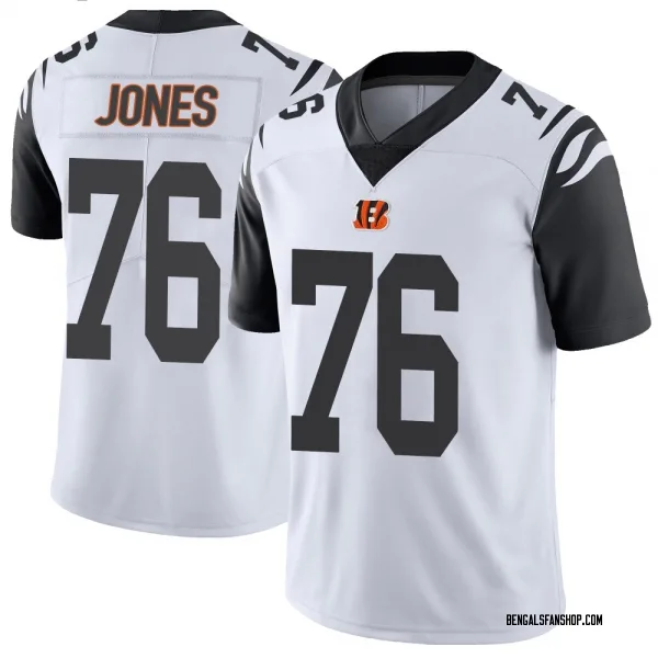 Men's Christian Jones Cincinnati Bengals Limited White Color Rush Vapor Untouchable Jersey