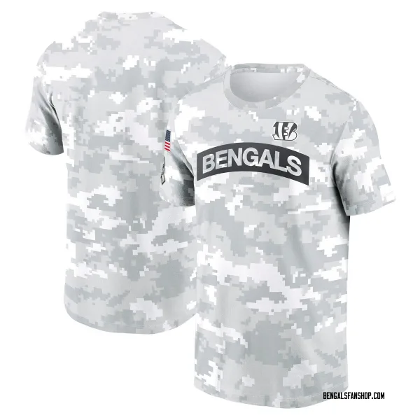 Men's Cincinnati Bengals Arctic Camo 2024 Salute To Service Performance T-Shirt