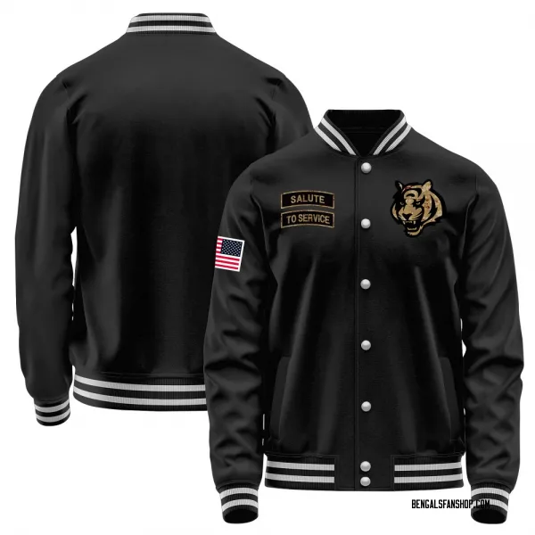 Men's Cincinnati Bengals Black Salute to Service Sideline Performance Jacket