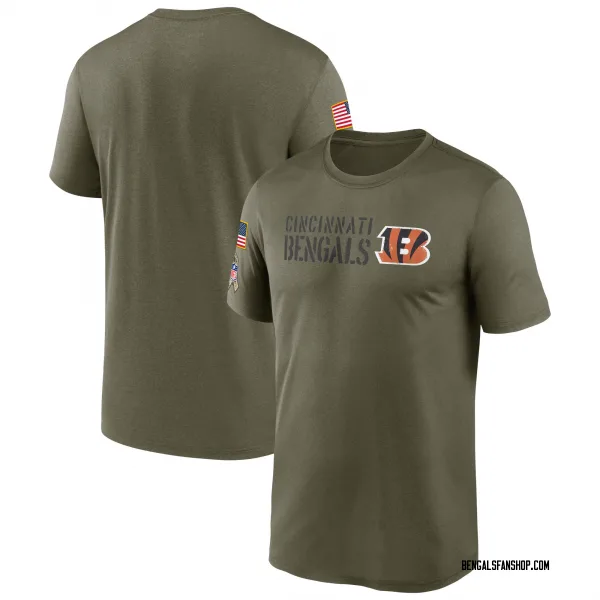 Men's Cincinnati Bengals Legend Olive 2022 Salute to Service Team T-Shirt