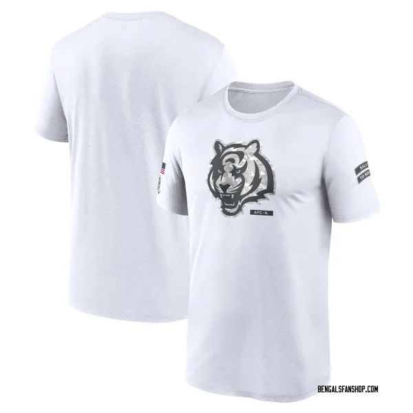 Men's Cincinnati Bengals Legend White 2024 Salute To Service Performance T-Shirt
