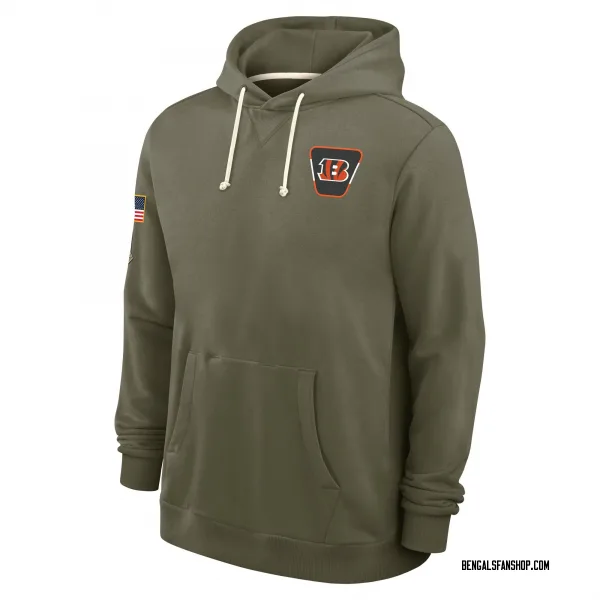 Men's Cincinnati Bengals Olive 2025 Salute to Service Sideline Hoodie