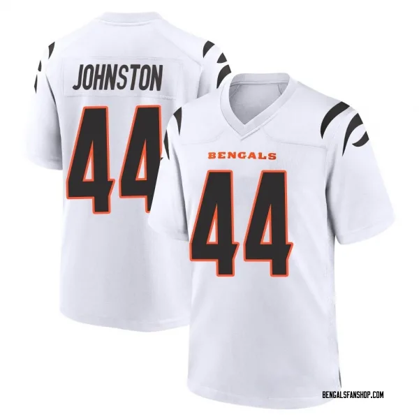 Men's Clay Johnston Cincinnati Bengals Game White Jersey