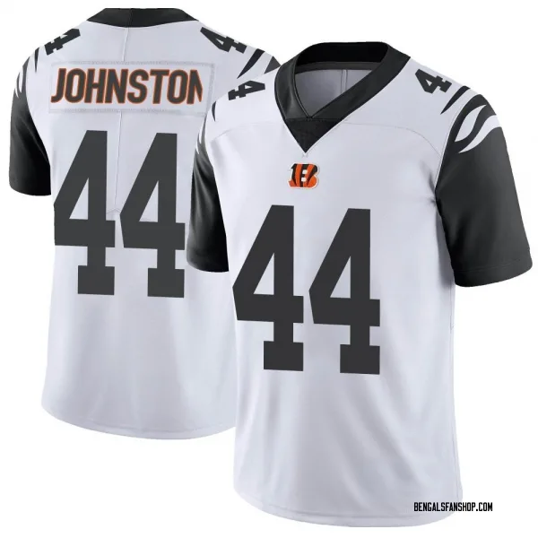 Men's Clay Johnston Cincinnati Bengals Limited White Color Rush Vapor Untouchable Jersey