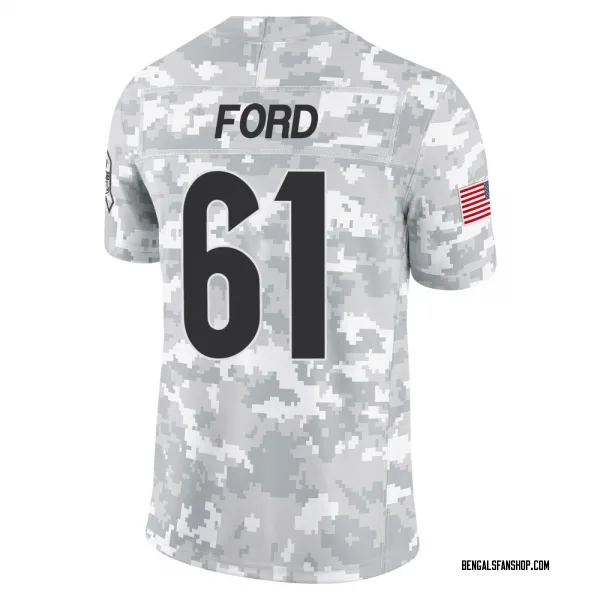 Men's Cody Ford Cincinnati Bengals Limited Arctic Camo 2024 Salute to Service Jersey